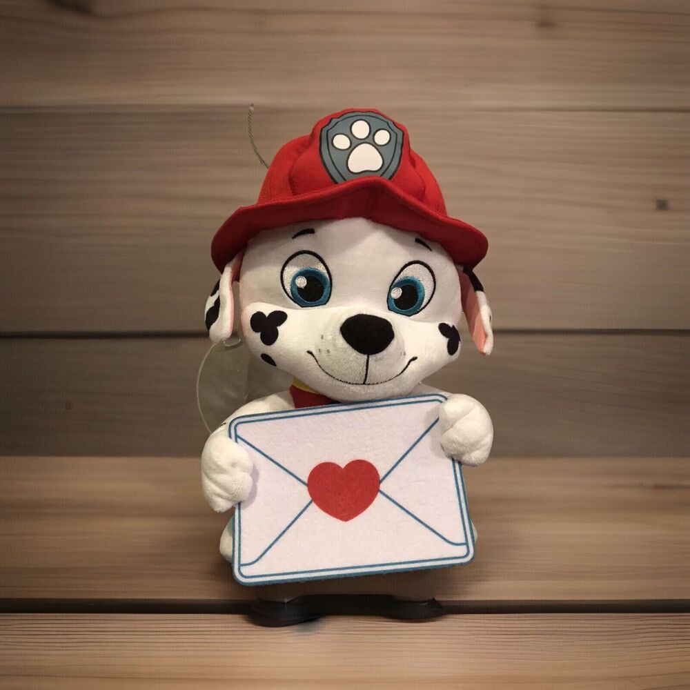 PAW Patrol Marshall 12" Valentine Plush Dog Holding Heart Envelope Just Play 21